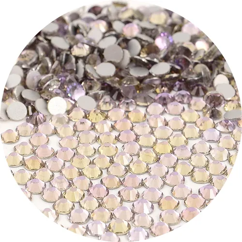 Miniatura 45 de NCB 288 diamantes de imitación de cristal redondos para arte de uñas, con parte trasera plana, para hacer accesorios de bricolaje, zapatos, ropa