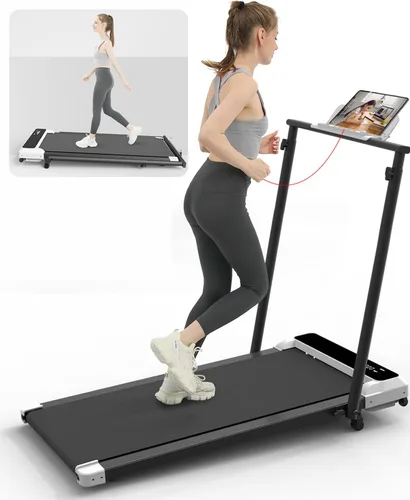 Miniatura 7 de Cinta de caminar de 3 en 1 con inclinación, caminadora de escritorio de 2.5 HP para oficina en casa, caminadora compacta de 265 LBS con pantalla