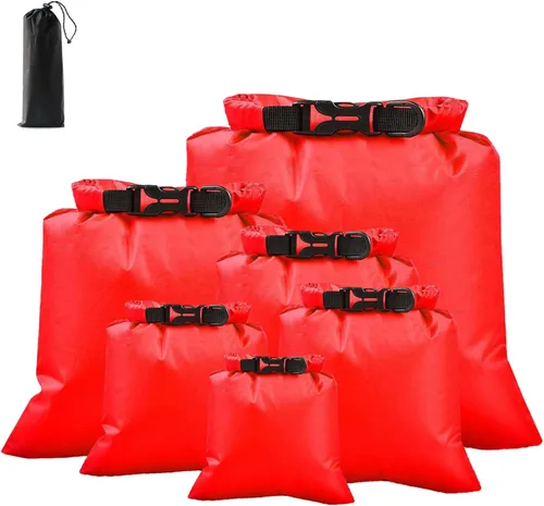 Miniatura 10 de 6 bolsas secas impermeables, bolsas secas ligeras para kayak, impermeables, bolsa impermeable al aire libre para kayak, senderismo, canotaje, 6