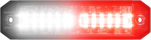 Miniatura 15 de Abrams Ultra Series [Rojo/Blanco] 18W - 6 LED [SAE Clase 1] EMS EMT Vehículo de camión de bomberos [Color dividido] Luz de advertencia