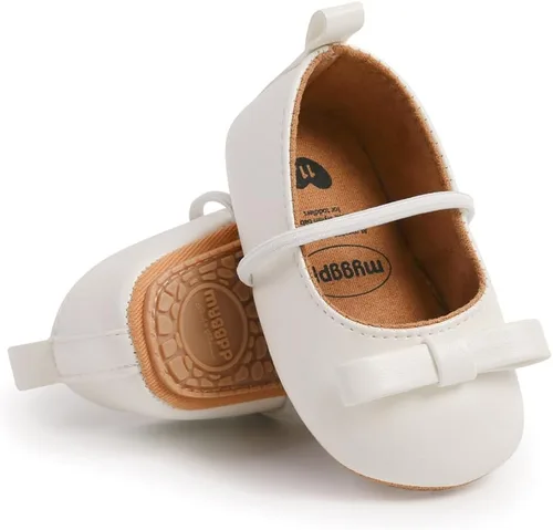 Miniatura 3 de Zapatos de bebé de primera calidad para niña, zapatos planos para caminar, suela suave, zapatos de princesa Mary Jane, zapatos de vestir de boda