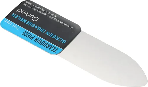 PATIKIL Plana curvada Spudger Pry Blade Profesional Acero Inoxidable Metal 0.004 in Herramienta de apertura de palanca ultra fina para reparación de