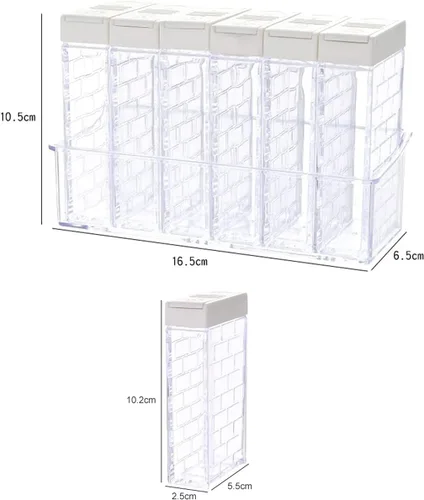 Miniatura 2 de Juego de 12 frascos para condimentos, salero y pimentero, juego de condimentos para condimentos, cajas dispensadoras de especias, botellas #UN