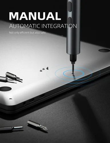 Miniatura 5 de iFu Mini destornillador eléctrico, juego de destornilladores de precisión 42 en 1 - Pequeño destornillador eléctrico inalámbrico con luz LED y 37