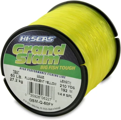 Miniatura 15 de HI-SEAS Línea de pesca de monofilamento Grand Slam - Fuerte y resistente a la abrasión en transparente, rosa, verde, azul humo, amarillo Azul ahumado
