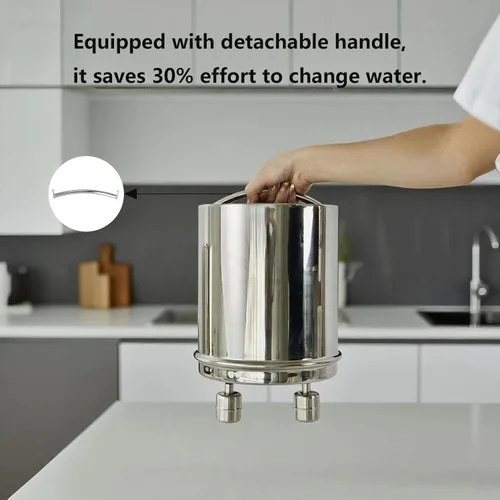 Miniatura 6 de Sistema de filtro de agua por gravedad de ultrafiltración de 2.25 G - Sistema de encimera de acero inoxidable 304 con mango, 2 válvulas de cierre, 4