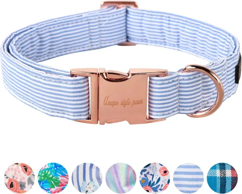 Miniatura 22 de Unique style paws - Collar para perro con hebilla de metal, naranja, duradero, lindo collar para perros pequeños, medianos y grandes