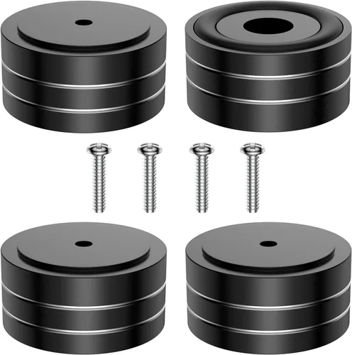 Tertullus 4 pies de aislamiento de altavoz de alta fidelidad de 1.575 x 0.787 in de aluminio para tocadiscos, subwoofers, amplificador, dispositivos
