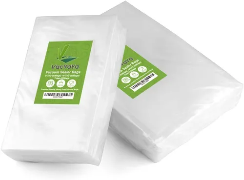 100 bolsas selladoras al vacío, 50 pintas de cada tamaño de 6 x 10 pulgadas y un cuarto de galón de 8 x 12 pulgadas para alimentos, selladores de