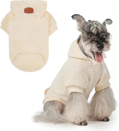 Miniatura 28 de BEAUTYZOO Sudadera con capucha para perro pequeño con bolsillos, ropa para perros pequeños y medianos, niño y niña, abrigos de algodón laminado tipo