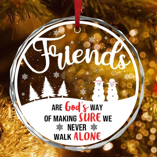 Miniatura 4 de Jesuspirit Adornos Navideños de Amigos 2025, Regalos de Amistad para Mujeres y Amigas, Adorno para Árbol de Navidad, Adorno de Regalo para Hermanas