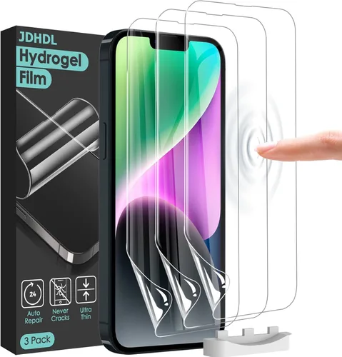 Miniatura 7 de Protector de pantalla [3 unidades de película de hidrogel suave para iPhone 15 Pro/15, TPU flexible irrompible mejorado]