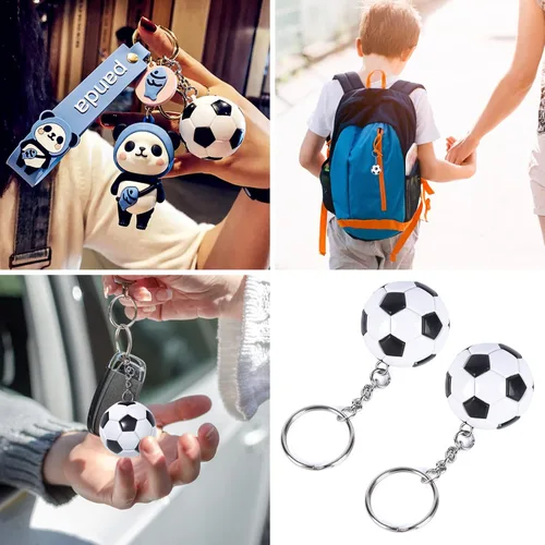 Miniatura 7 de 10 llaveros de pelota de fútbol, mini llavero de fútbol, llavero de pelota deportiva para recuerdos de fiesta, recuerdo de equipo, recompensas