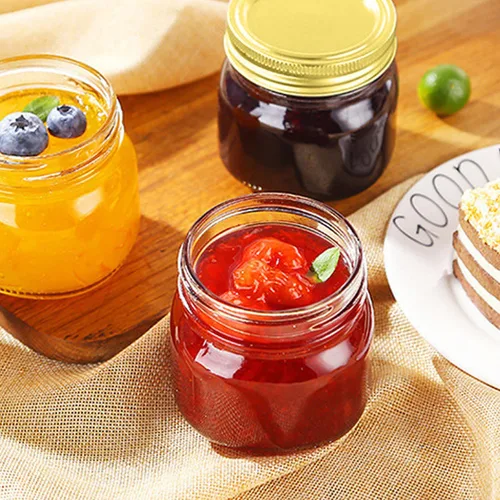 Miniatura 6 de Tarros de vidrio de 8 onzas con tapas, tarros de masón de boca regular para almacenamiento, tarros de conservas para caviar, hierbas, gelatina