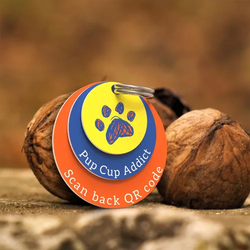 Miniatura 4 de Etiqueta de identificación de perro personalizada con código QR con almacenamiento de información de mascotas en línea Modifiable