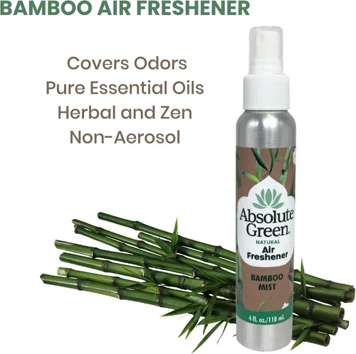 Miniatura 2 de Absolute Green Ambientador en aerosol, no tóxico, cubre olores, seguro para niños y mascotas, aroma natural de niebla de bambú de 4 onzas