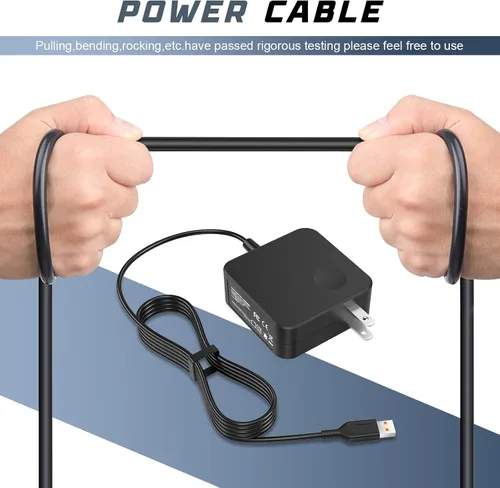 Miniatura 8 de Fancy Buying Cable USB de 65 W, 40 W, 6 pines (no punta cuadrada, no USB tipo C) Adaptador de cargador para Lenovo Yoga 3 Pro-1370 Yoga 3-1170 Yoga