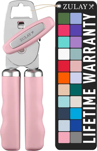 Miniatura 37 de Zulay Kitchen Abrelatas manual de acero inoxidable resistente con abridor de botellas, abrelatas manual a prueba de óxido con perilla giratoria