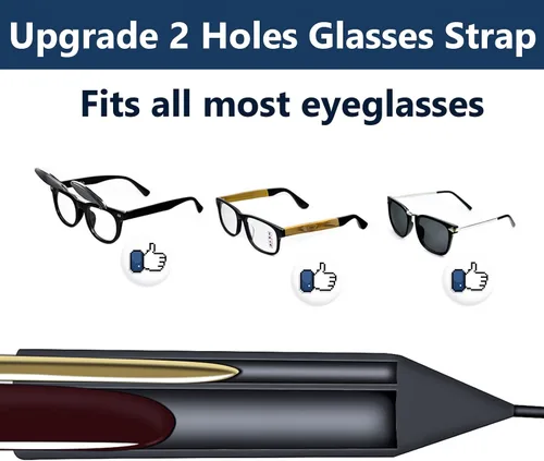 Miniatura 3 de Correa de soporte para lentes de sol – Correas ajustables para gafas de sol para niños – Soportes para gafas alrededor del cuello – Retenedor