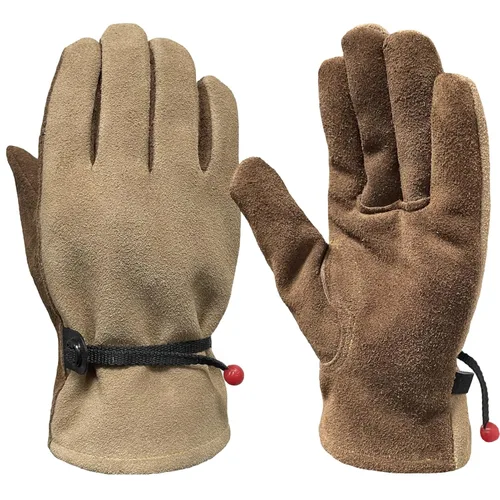 Miniatura 11 de Guantes de trabajo de cuero para hombres y mujeres – Resistente jardinería, patio, soldadura, construcción, agricultura, al aire libre, barbacoa