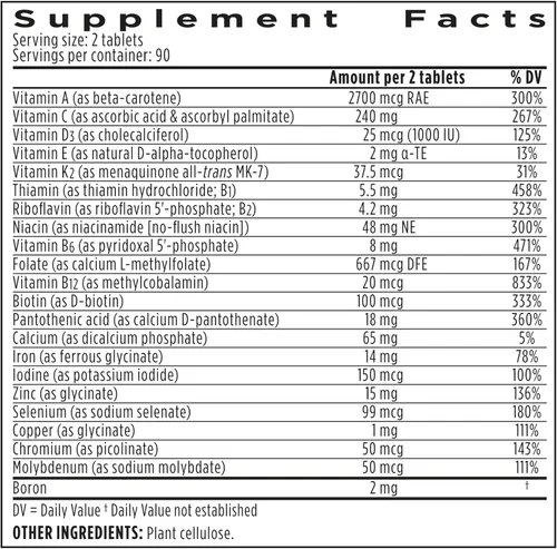 Miniatura 6 de Igennus Multivitamínico metilado de alta potencia para mujeres, ingredientes puros y limpios, suplemento MTHFR con vitaminas B activas, vitamina K2