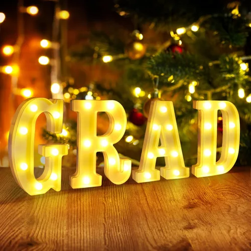 Miniatura 29 de Símbolo Ampersand LED Grande &, Letras de Marquesina Cartel 26 Letras del Alfabeto y 10 Números Luminosos para Decoración de Fiestas, Números