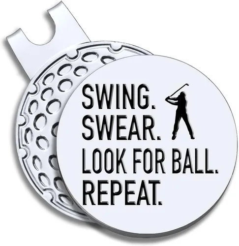 Miniatura 14 de Men Golf Ball Marker with Magnetic Hat Clip, Funny Golf Accessories Gifts for Men, Novelty Birthday Gifts for Male Golfer Fan