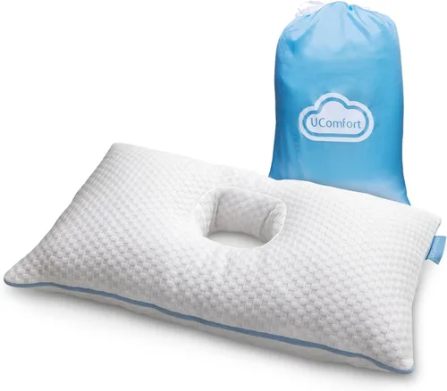 UComfort - Almohada para perforación de oreja para personas que duermen de lado que alivia cualquier dolor de oído e inflamación. Almohada de oreja