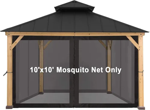Miniatura 9 de Coastshade Panel de toldo de pérgola de repuesto para pérgola de 8 pies, paneles de privacidad para cenadores con 10 anillos de cortina y ganchos