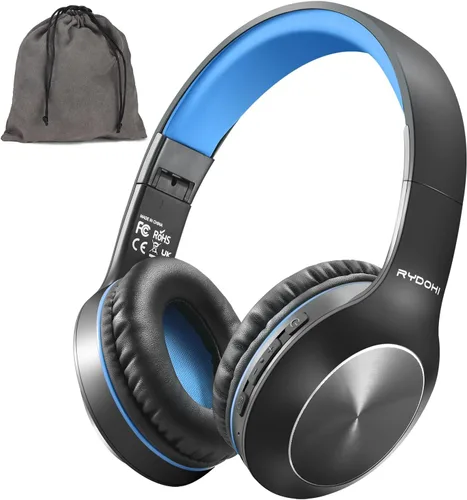 Miniatura 11 de Rydohi - Auriculares inalámbricos Bluetooth sobre la oreja con tiempo de reproducción de 68H, auriculares estéreo HiFi con micrófono y modos 3EQ