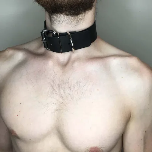 Miniatura 2 de ALRICOL Cinturones corporales de cuero para hombre, estilo punk, ajustable, de piel sintética, para club, con hebillas elegantes, anillos para gay