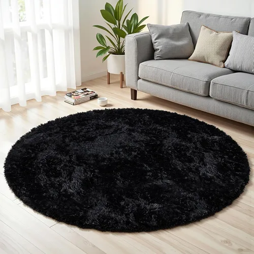 Miniatura 38 de Alfombra de Área 8x10 para Sala de Estar: Alfombras Shag Gris Claro Ultra Suaves y Esponjosas, Alfombra Grande Difusa de Felpa