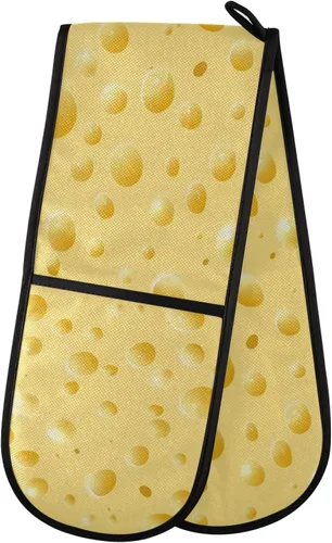 Miniatura 71 de ZZXXB Spring Bird - Guantes de cocina dobles con diseño floral de mariposa, resistentes al calor, antideslizantes, extra largos de 7 x 35 pulgadas