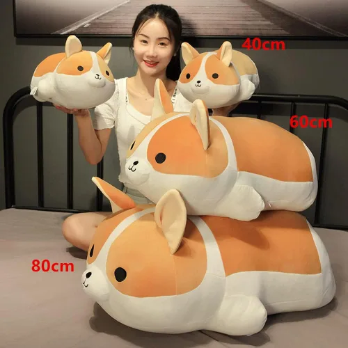 Miniatura 4 de Juguete de peluche para perros Shiba Inu, almohada de peluche para niños, cojín de peluche Corgi (60cm/23.6in)