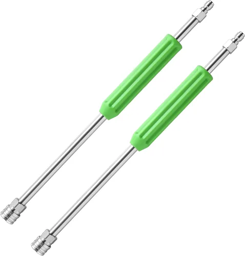Miniatura 9 de RIDGE WASHER Varita de extensión para lavadora a presión, lanza de acero inoxidable de 17 pulgadas con cubierta protectora verde, conexión rápida