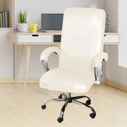 Miniatura 2 de ITFRO Funda impermeable para silla de oficina con fundas para reposabrazos, de piel sintética negra, funda para silla de escritorio de computadora
