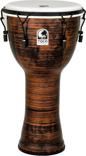 Miniatura 3 de Toca Freestyle II Mecánicamente Tuned Djembe - Puesta de sol africana