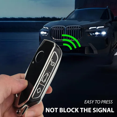 Miniatura 5 de Funda para llavero OLLEN con anillo, compatible con BMW 2023 2024 2025~arriba Nueva Serie 5/7 740i 760i X1 X2 X3 X5 X6 X7 XM IX IX3 I5 I7, etc.