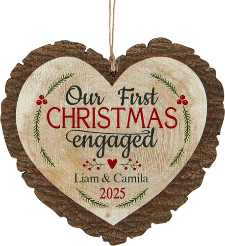 Miniatura 10 de Let's Make Memories Adorno de Navidad Personalizado para Parejas - Adorno de Navidad 2025 - Decoración de Árbol - Personalizar Mensaje, Año