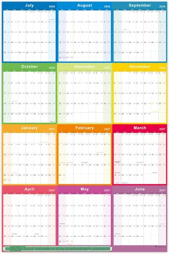 Miniatura 10 de Vibrant Focus Calendario de Pared Anual 2026 - calendario anual 2026, Calendario de Pared Anual 2026 y Planificador con Papel Grueso, Enero 2026