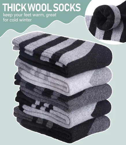 Miniatura 29 de Yebing Calcetines de senderismo de lana merina para mujer, térmicos, cálidos, para botas de invierno, con cojines, acogedores y gruesos