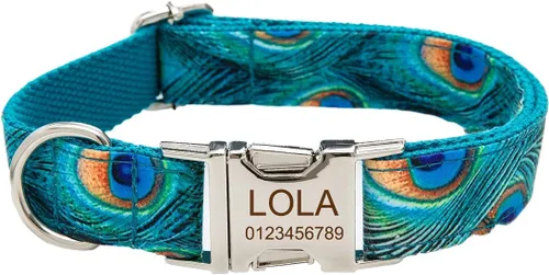 Miniatura 13 de Collar de perro personalizado, grabado personalizado con nombre de mascota, número de teléfono, etiqueta de identificación para razas pequeñas