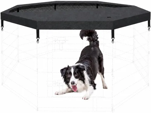 Miniatura 10 de Artmalle Corralito para cachorros, 8 paneles de 24 pulgadas, para interiores y exteriores, de metal, portátil, plegable, para mascotas, animales