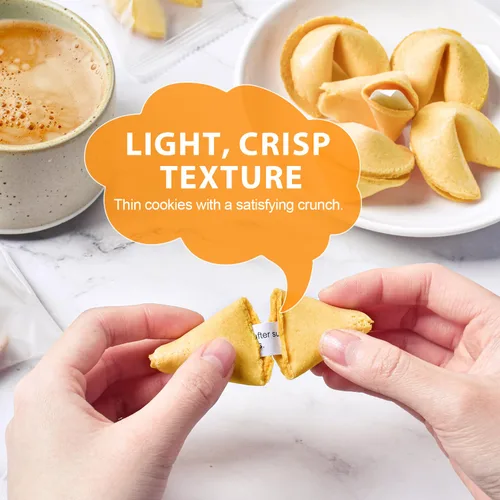 Miniatura 3 de Soeos Fortune Cookies, galletas Fortune envueltas individualmente a granel, aproximadamente 25 galletas, galletas crujientes empaquetadas