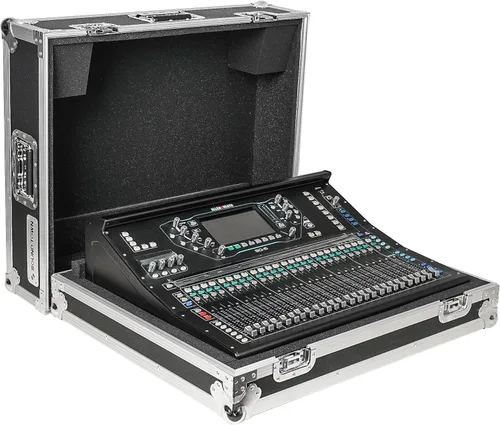 Miniatura 15 de Sound Town Estuche Mezclador ATA de Madera Contrachapada con Protección Interior de Espuma y Ruedas Integradas para Mezclador Digital Midas M32 Negro