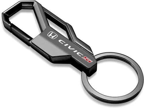iPick Image Para Honda Civic Si Gunmetal Negro Mosquetón Estilo Mosquetón Llavero Metal - Con licencia oficial