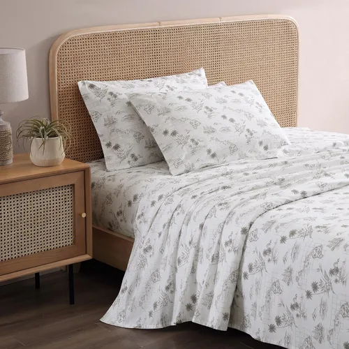 Miniatura 186 de Tommy Bahama - Juego de sábanas tamaño King, ropa de cama de percal 100% algodón con una sensación crujiente y fresca, sábanas con sábana bajera