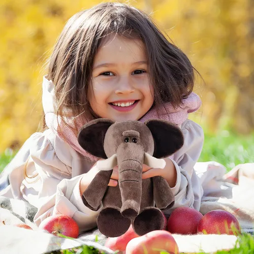 Miniatura 3 de 6 piezas de animales de peluche de safari a granel león, elefante, mono, tigre, animales del zoológico, junble para regalo de niños y niñas, fiestas