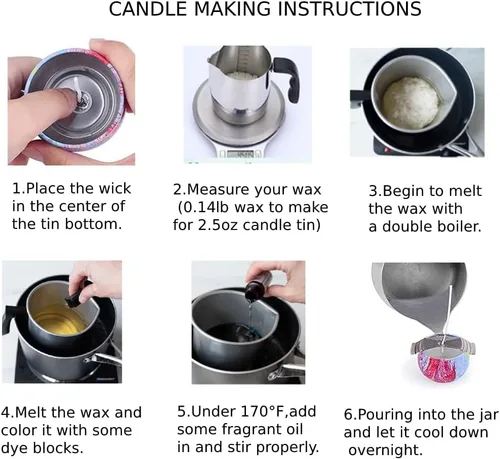 Miniatura 5 de Kit de fabricación de velas SUPERSUN para adultos - Regalo DIY de Navidad para principiantes, incluye cera de abejas, aceites esenciales, tintes