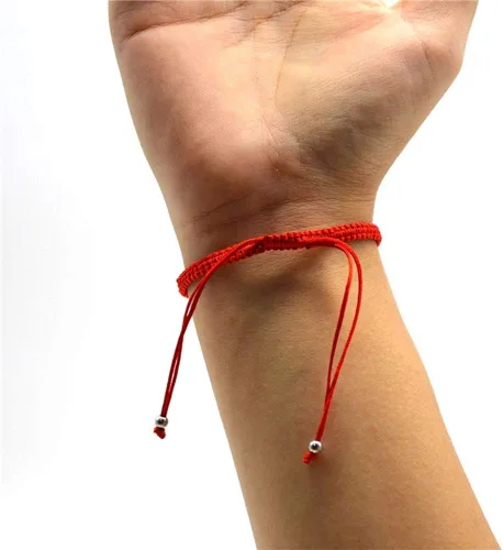 Miniatura 3 de MENGLINA Pulsera unisex hecha a mano de cuerda trenzada roja de la suerte Hamsa con dije de mal de ojo para mujer, pulseras ajustables y pacíficas